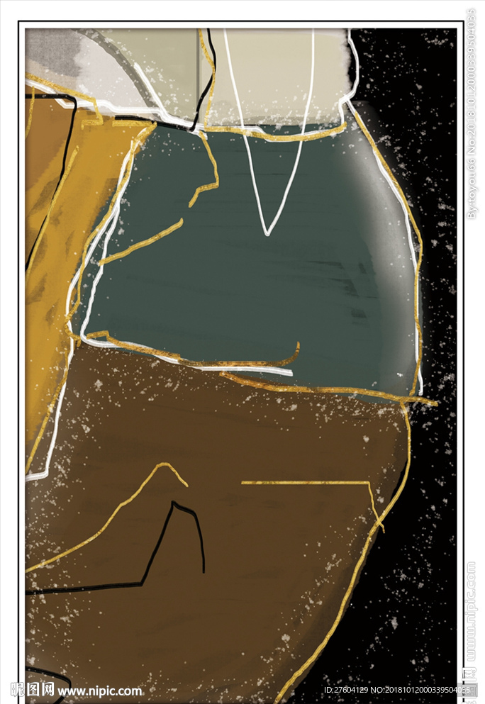 抽象色块装饰画