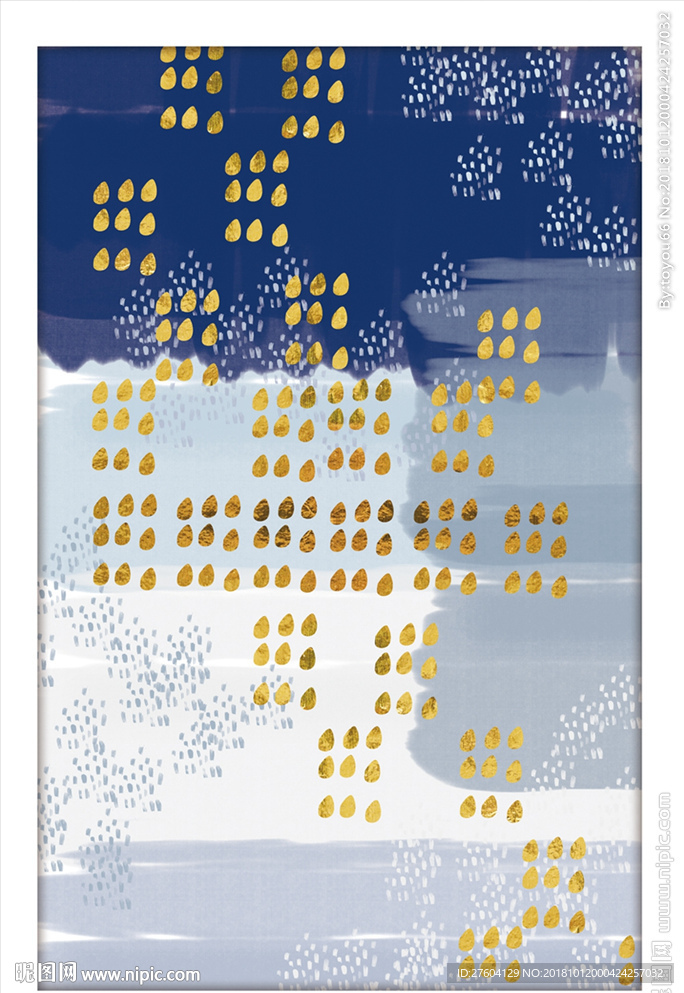 抽象淡彩装饰画