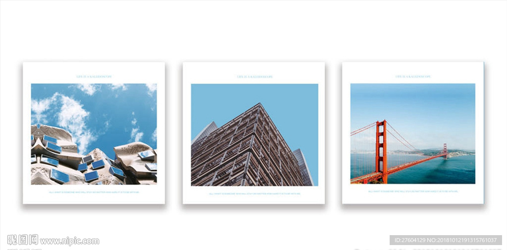 地中海风夏季蓝色风景装饰画