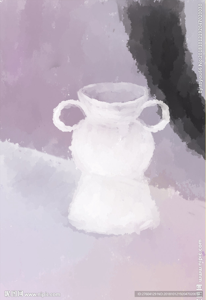 桌面花瓶装饰画