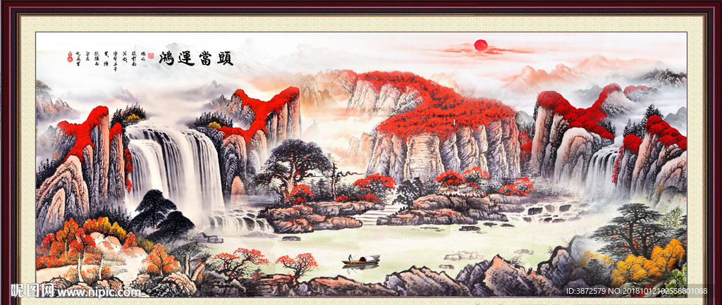 鸿运当头国画
