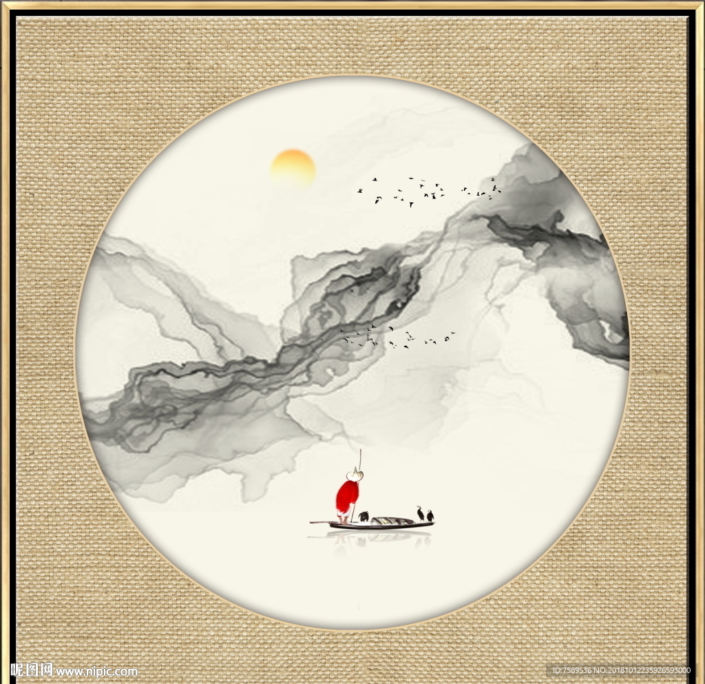 江南禅意水墨画