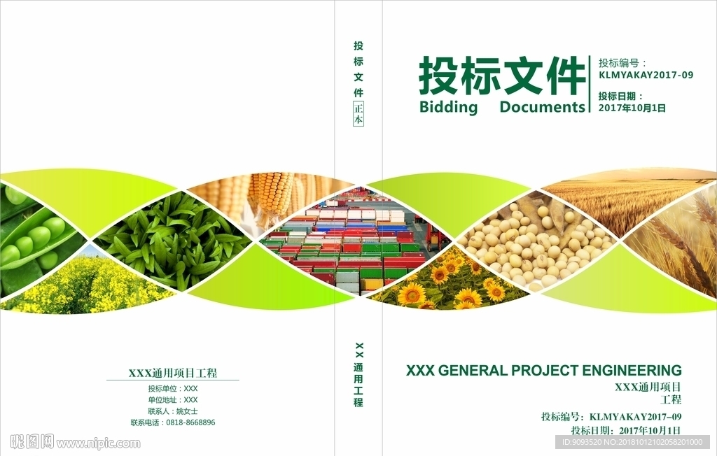投标 文件 简约 封面 外壳
