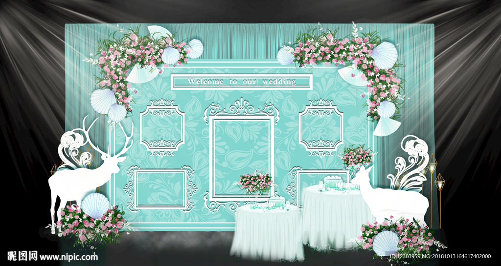 蒂芙尼婚礼照片墙