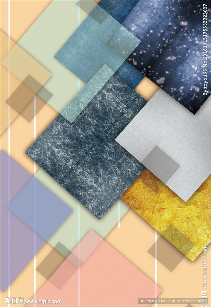 抽象几何图案装饰画