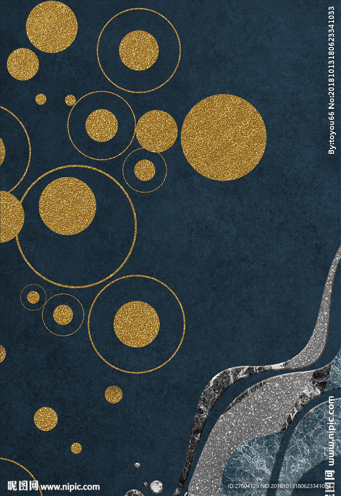 几何抽象大气纹理装饰画