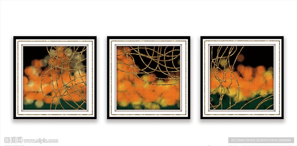 简约时尚抽象图案装饰画