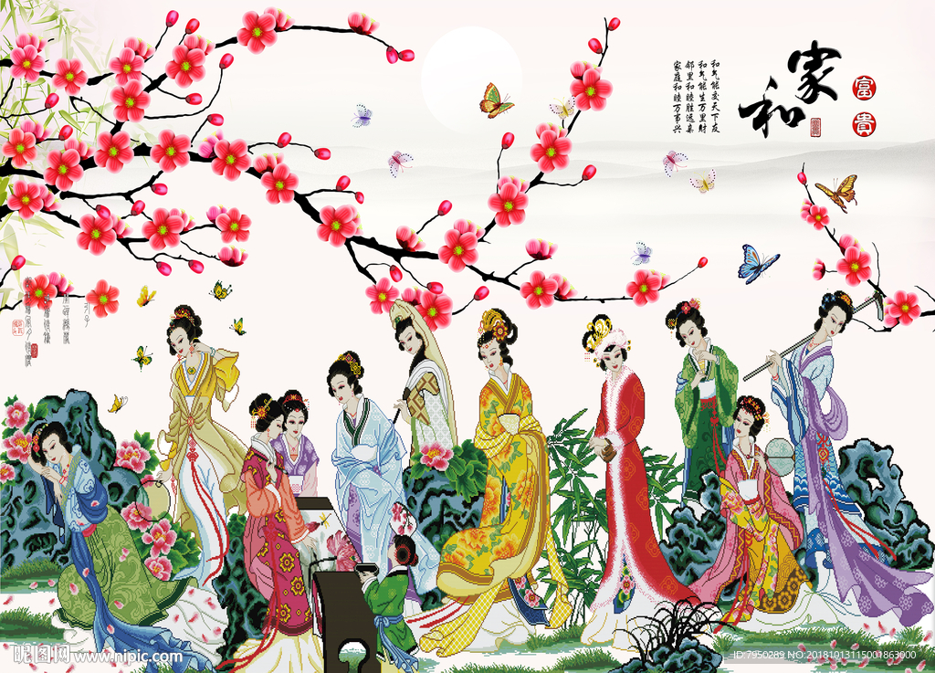 新中式背景墙