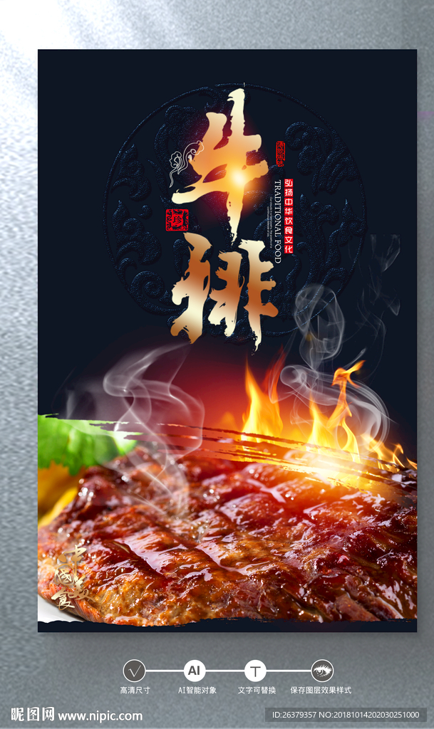 牛排海报