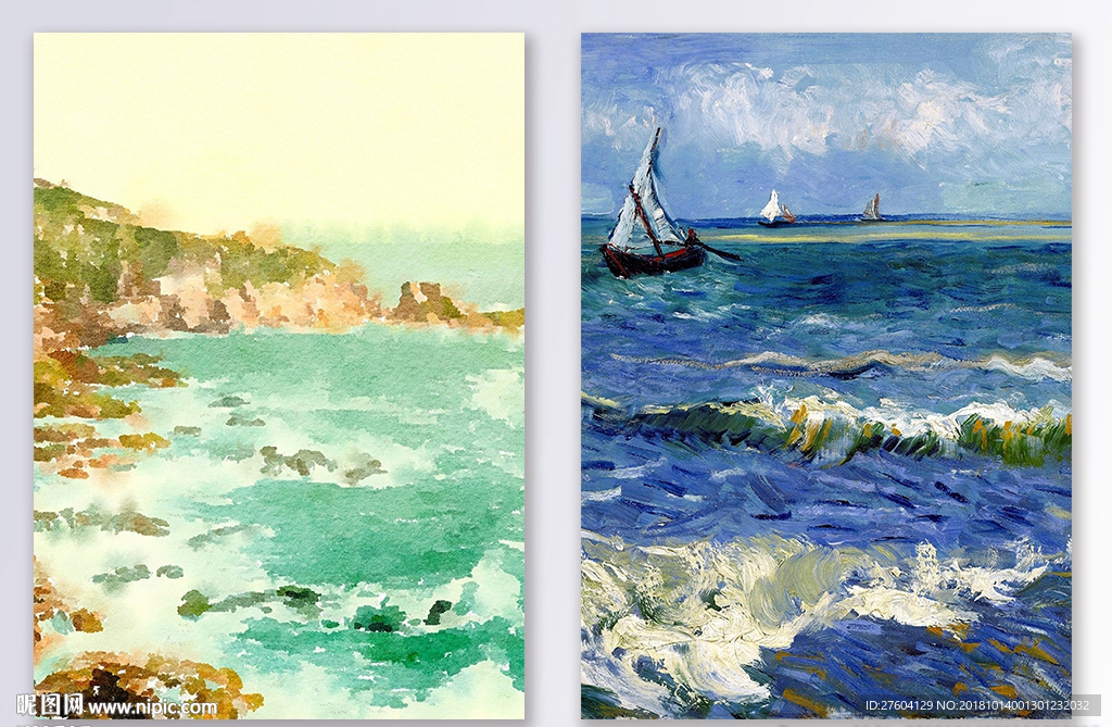 中国风油画风景装饰画