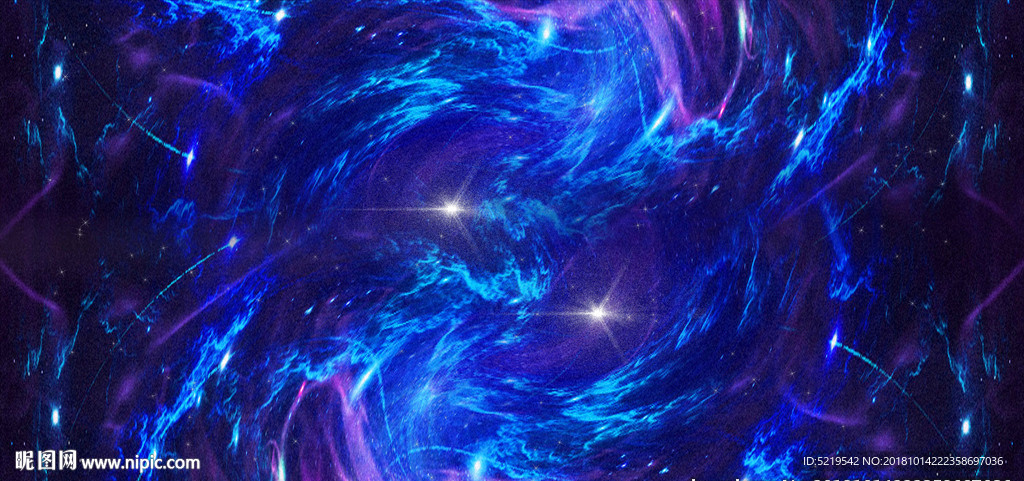 高清星空云海psd分层背景