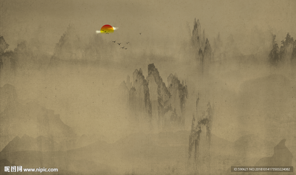 国画背景墙
