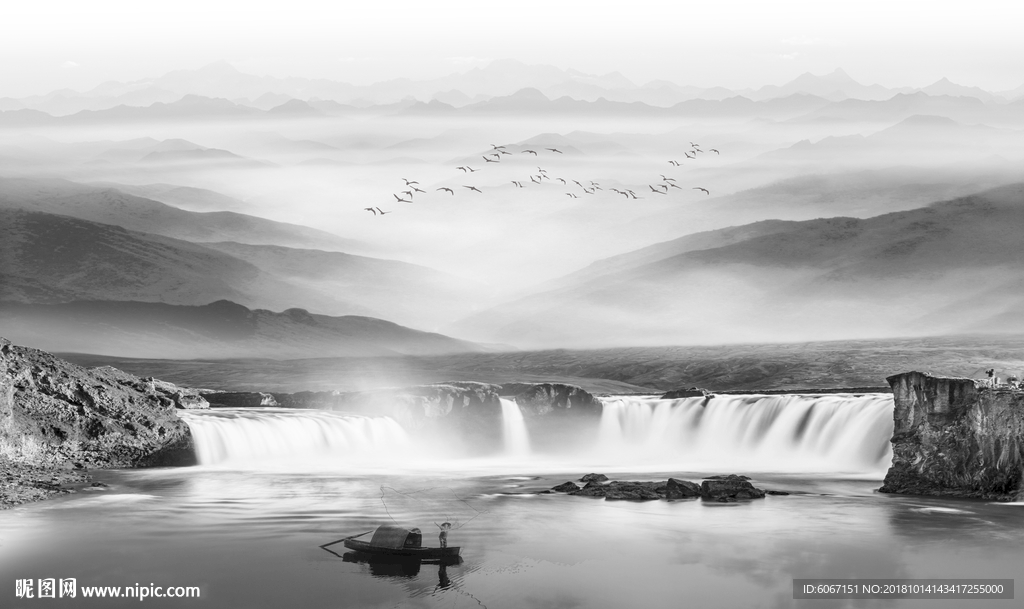 水墨山水画
