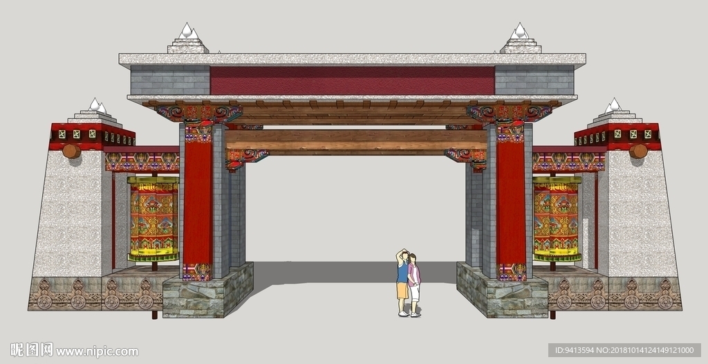 藏式风格大门