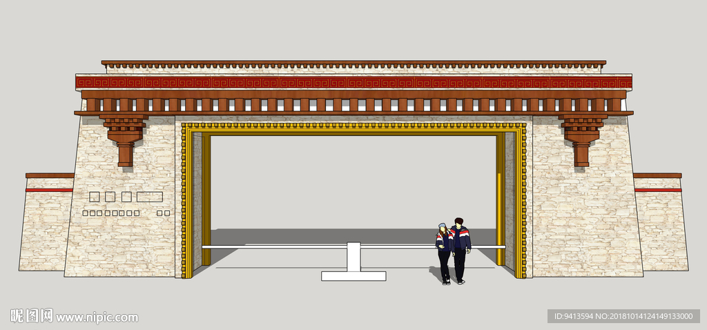 藏式风格大门