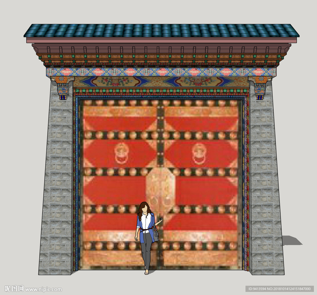 藏式风格大门