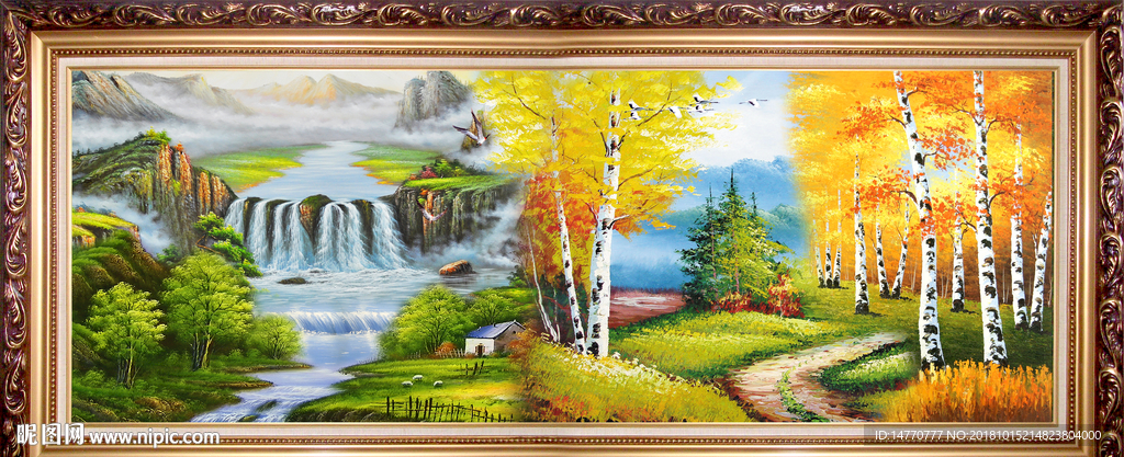 山水油画