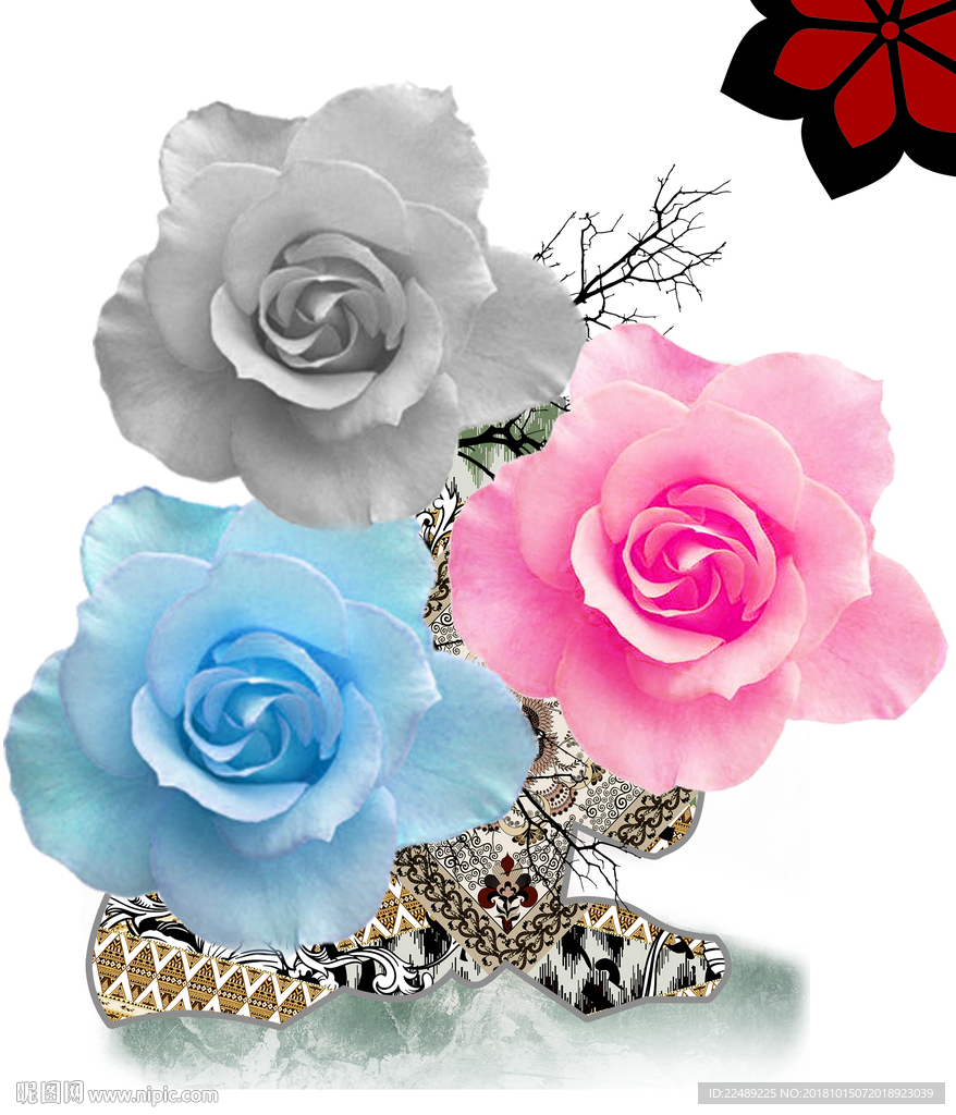 印花图案玫瑰花