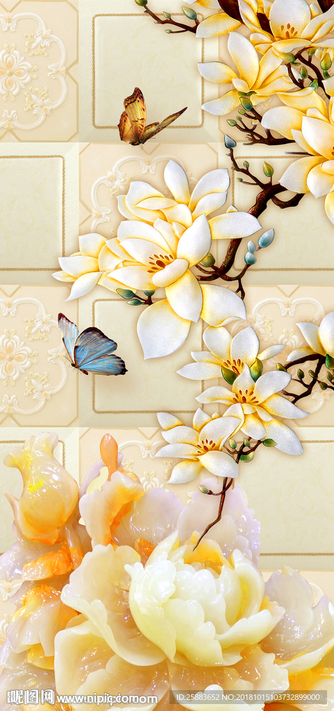 蝶恋花玄关背景