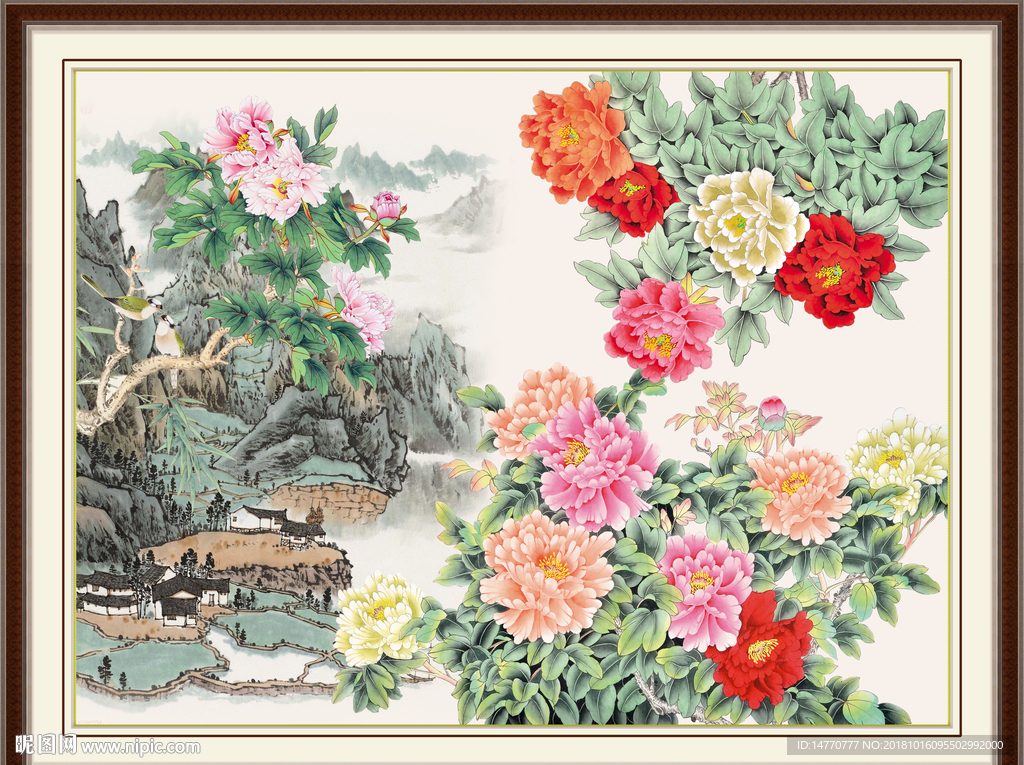 国画牡丹