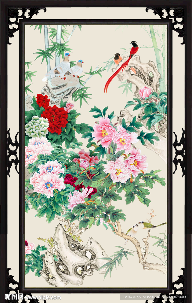 国画牡丹