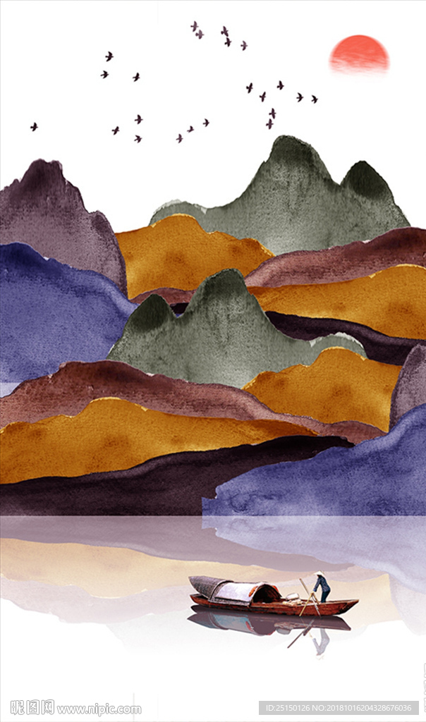 绚烂山水装饰画