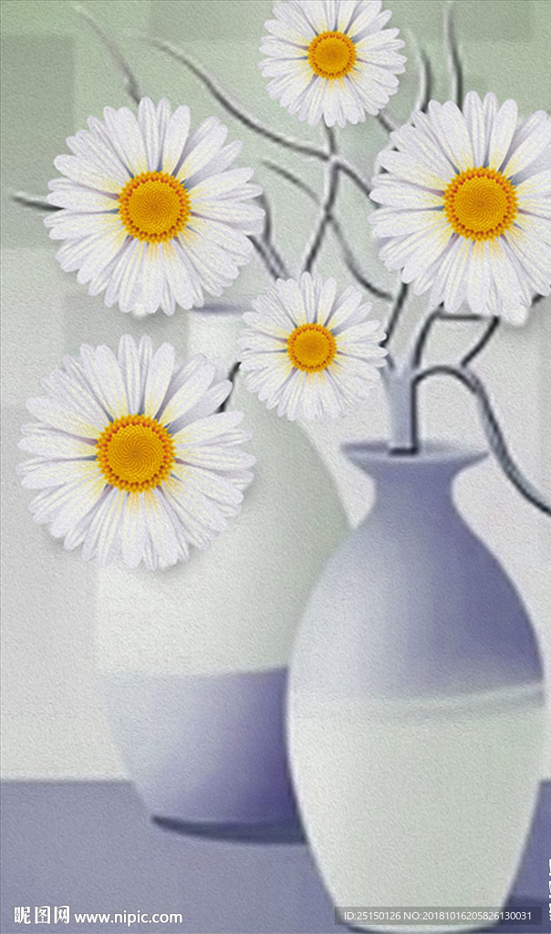 手绘油画花卉向日葵花卉装饰画