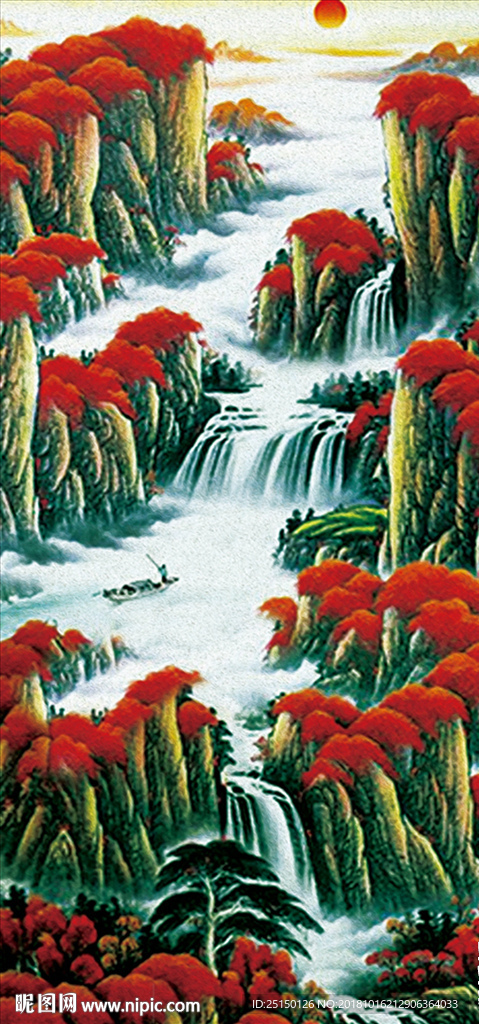 流水生财装饰画