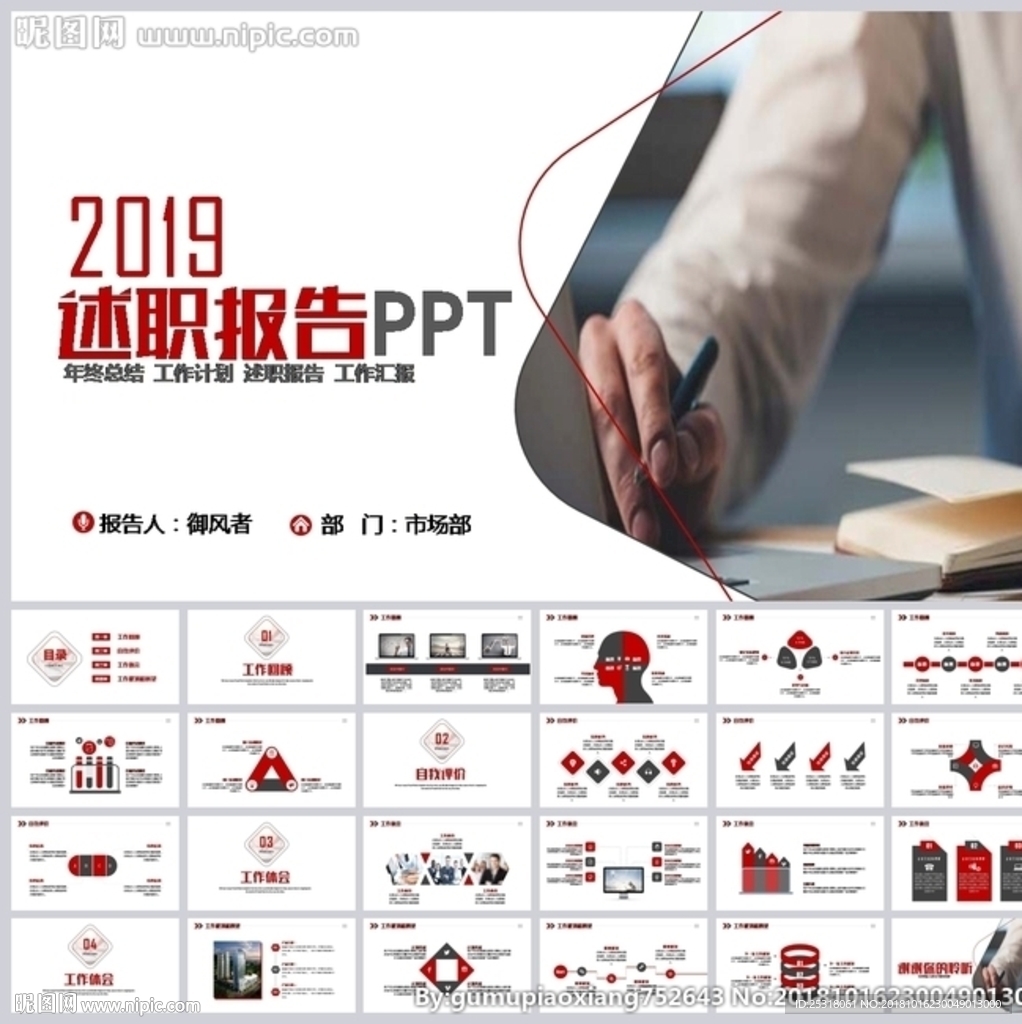商务工作总结转正述职报告PPT