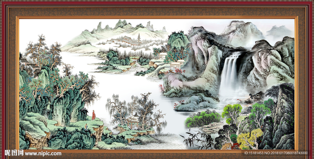 国画 泰山风光