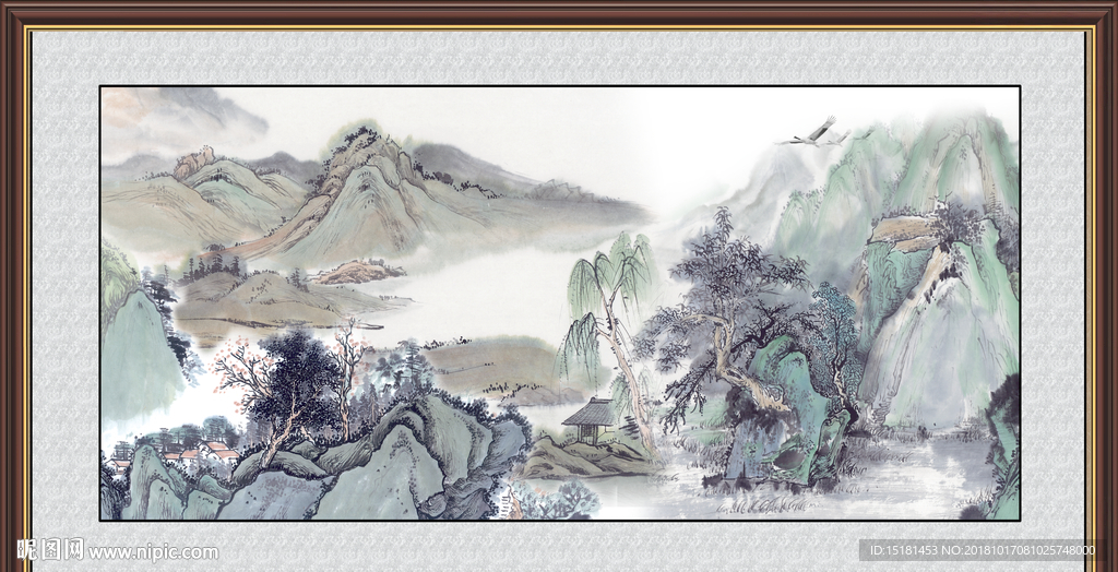 国画 泰山风光