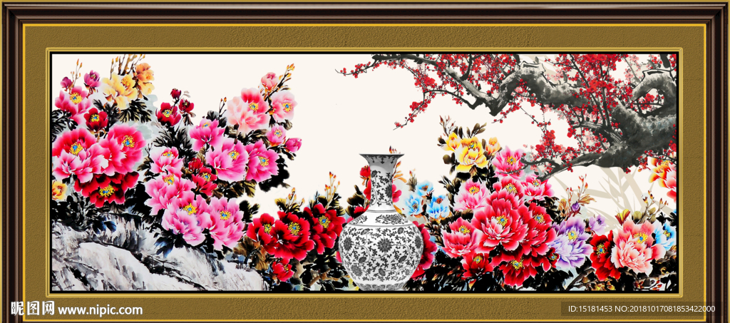 花鸟 蝴蝶 花开富贵