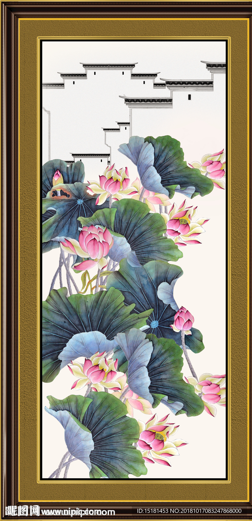 国画荷花
