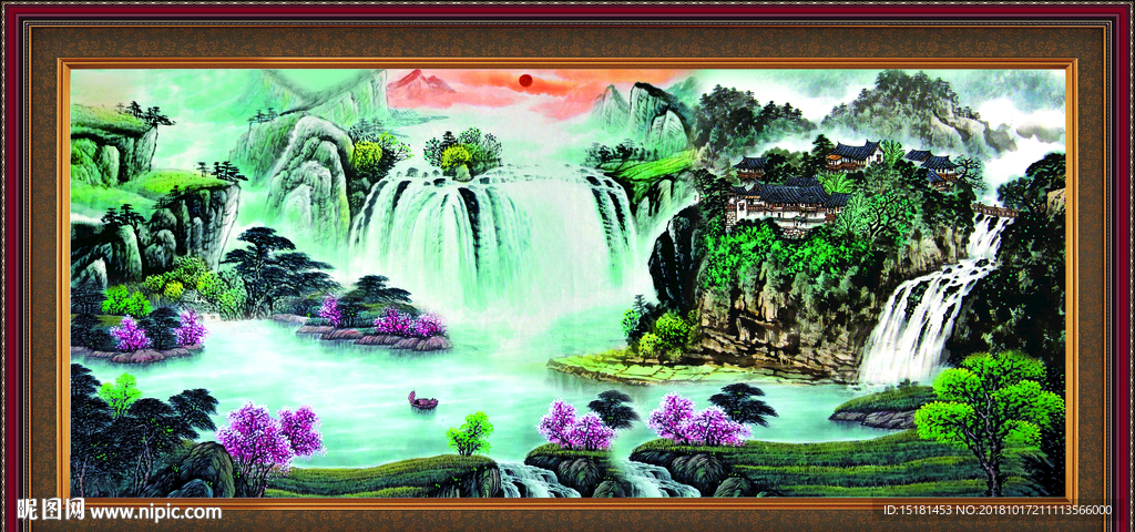 财源广进 山水画