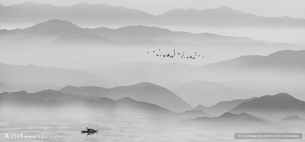 水墨山水画 大型山水图