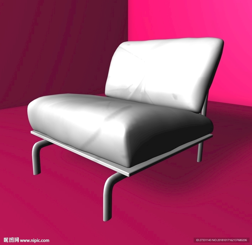 扶手椅模型 C4D模型 3D