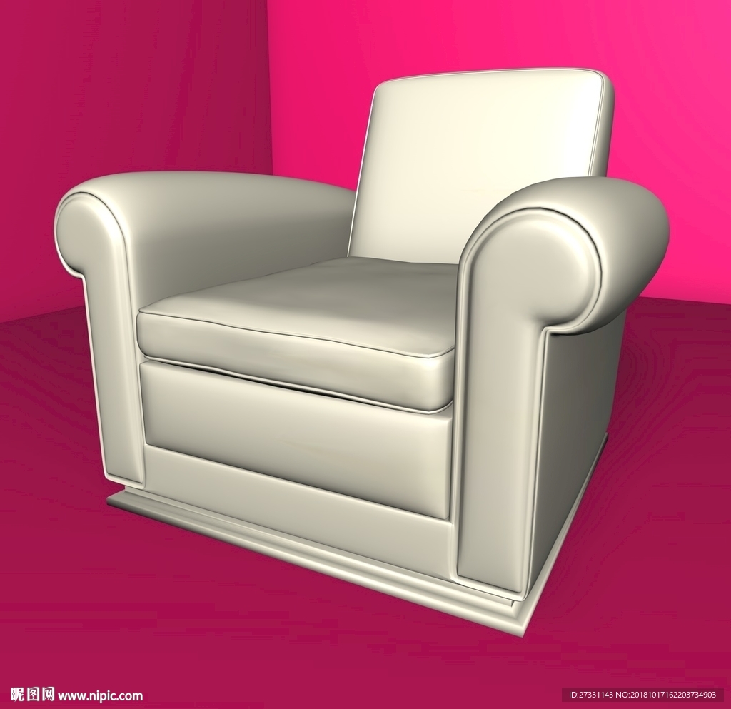 扶手椅模型 C4D模型 3D