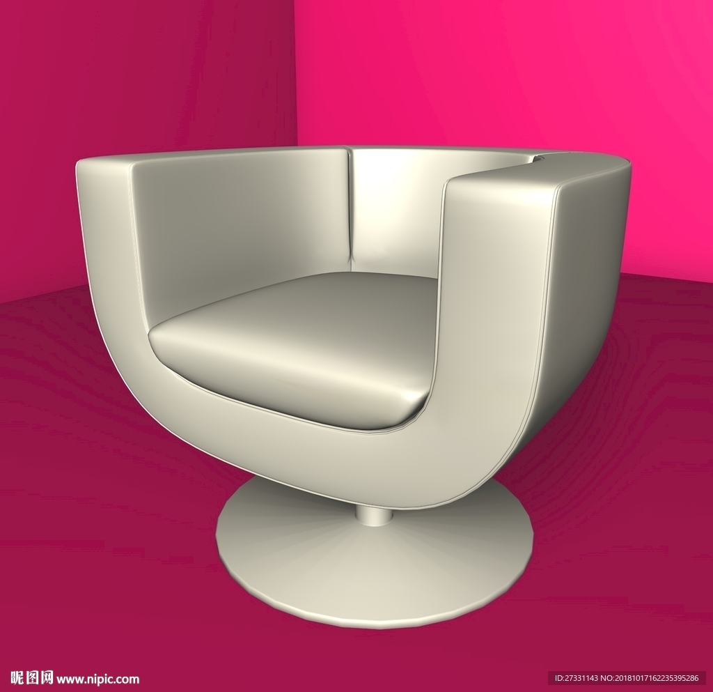 扶手椅模型 C4D模型 3D