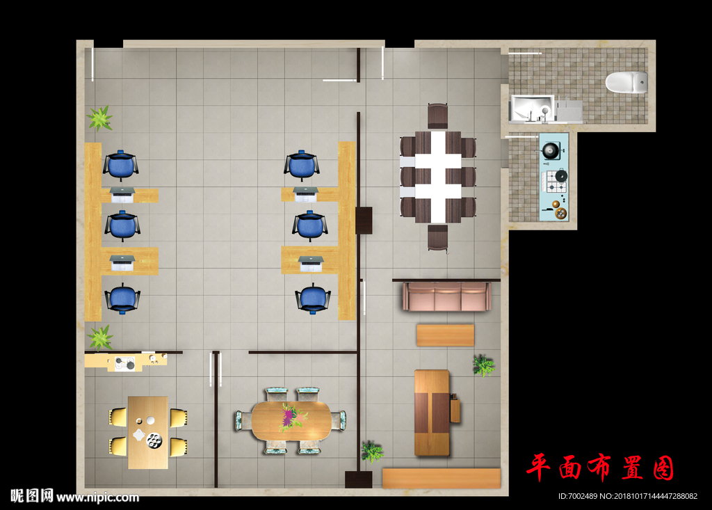 办公区平面布置图