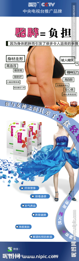排毒减肥瘦身展架
