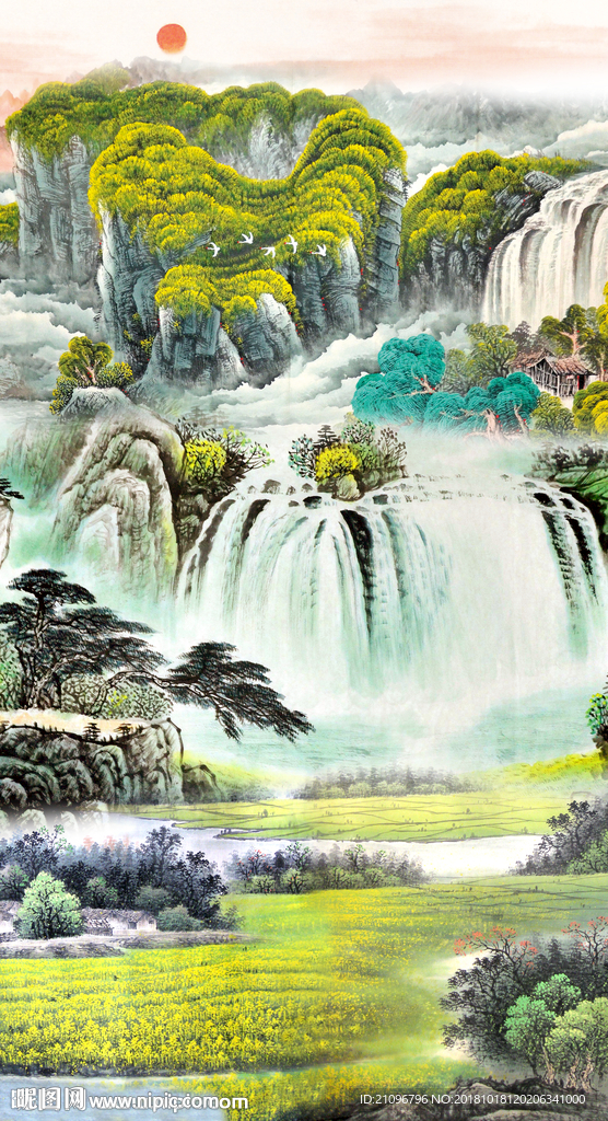 国画山水玄关