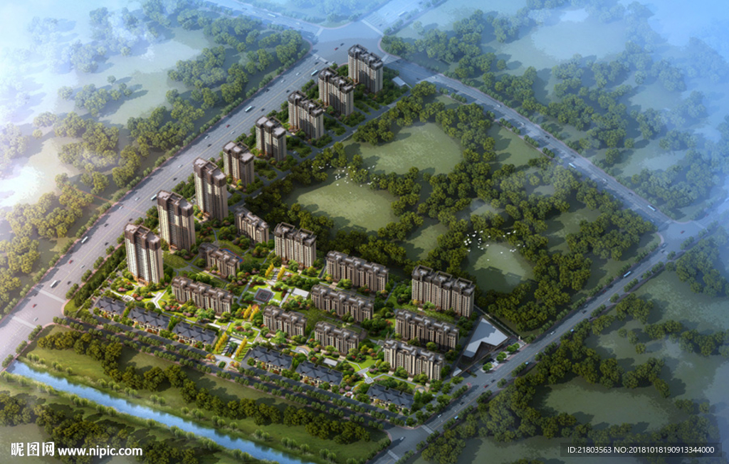 小区大鸟瞰