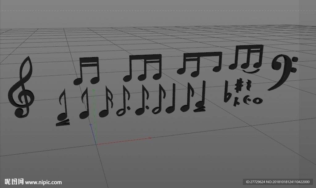 音乐 字符模型 3d打印模型