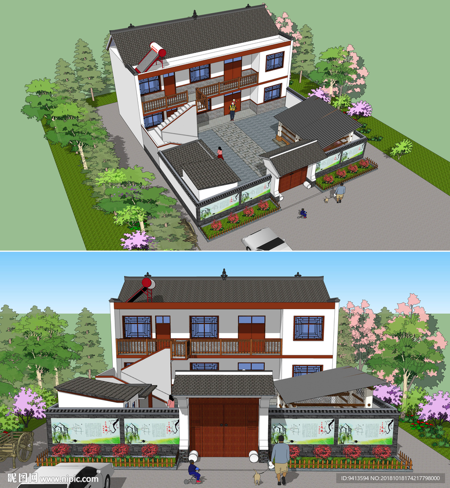 陕西风格农村民居建筑