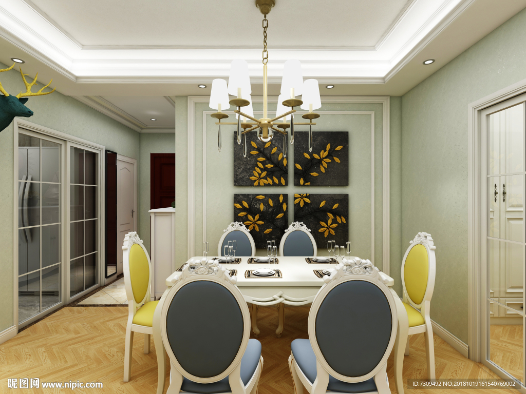 后现代家居客餐厅装修效果图