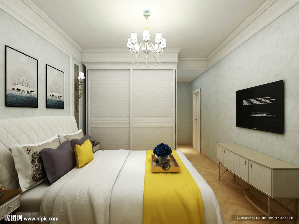 后现代风格卧室装修效果图