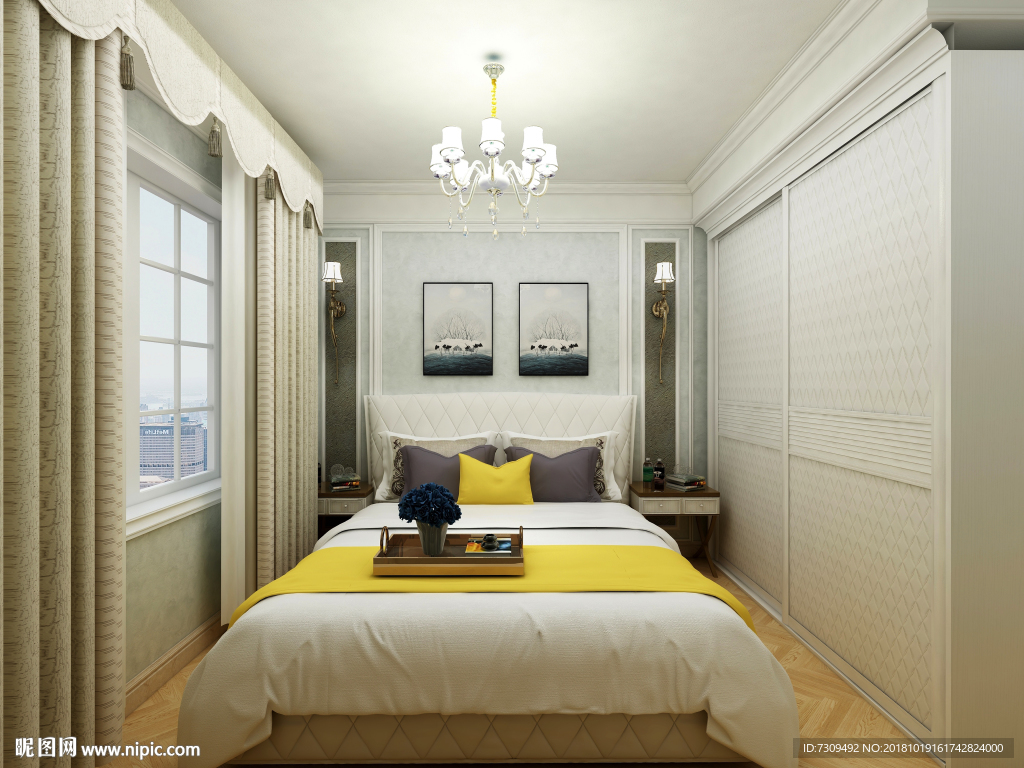 后现代简约家居卧室装修效果图