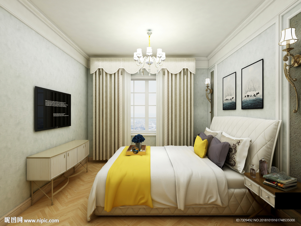 后现代简约家装主卧装修效果