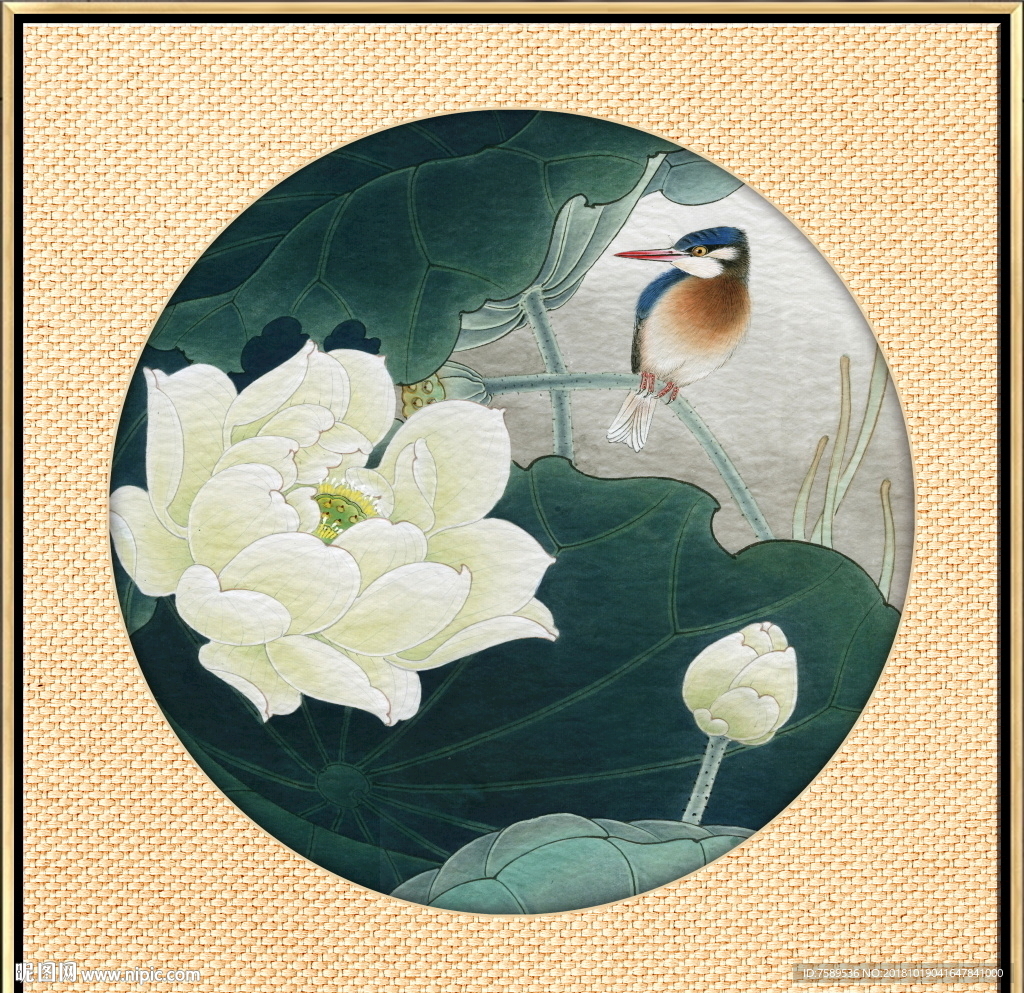 新中式花鸟小品工笔画