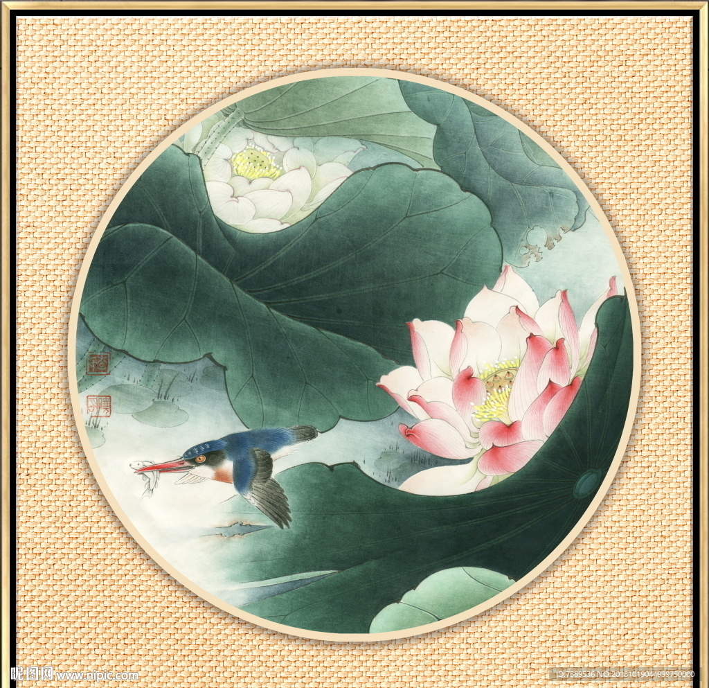 新中式花鸟小品工笔画